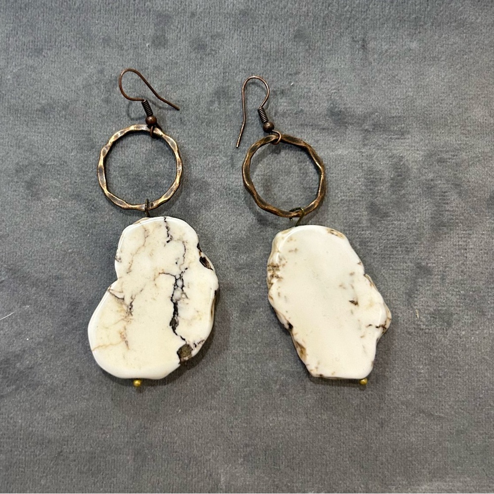 Stone earrings